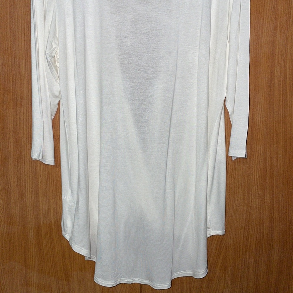 Lilian Hi-Lo Blouse - White - Size 3X - Picture 10 of 10